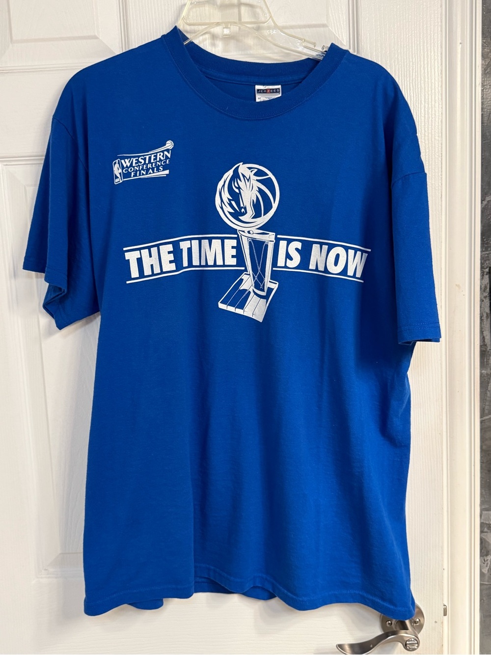 The Time Is Now Blue Graphic T-Shirt - Basketball Fan Tee